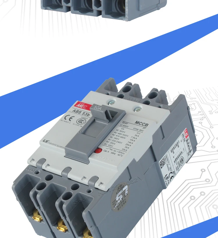 30A 40A 50A литой корпус автоматический выключатель 3 p 3 полюс 50 Гц 600 V ABS-53b