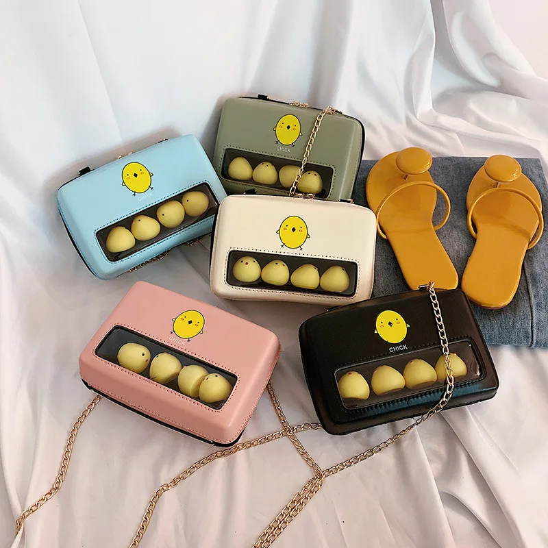 Сумка PACGOTH женская кавайный Цыпленок сумка через плечо из искусственной кожи 1 шт.