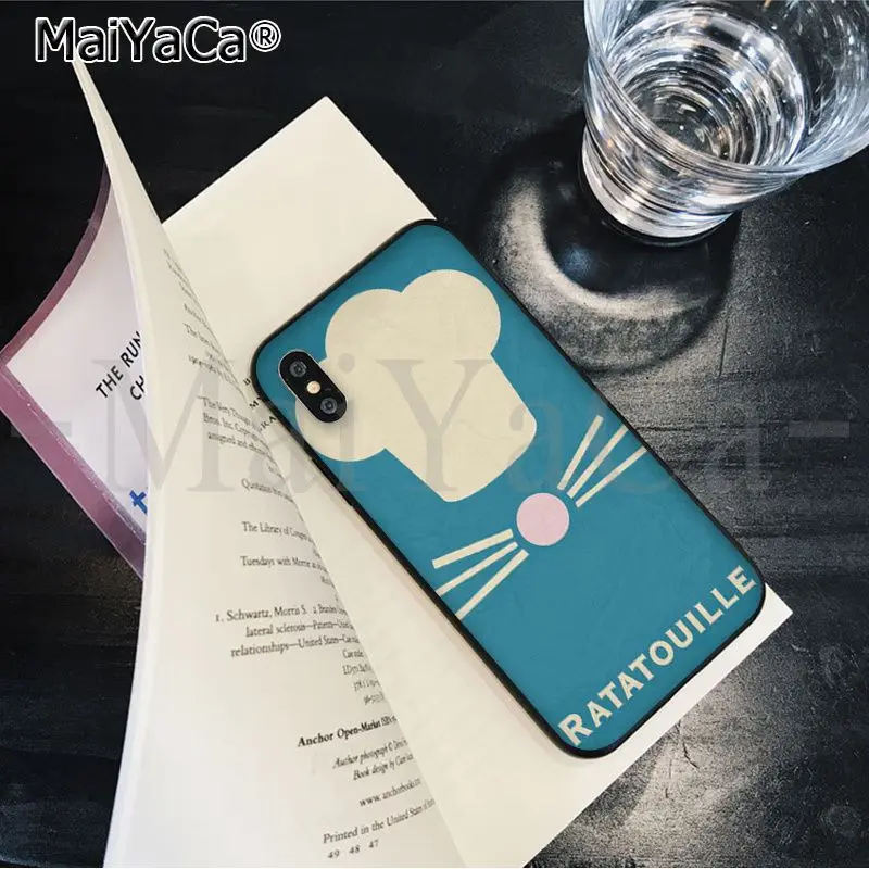 Мягкий резиновый черный чехол для телефона MaiYaCa raatouille для Apple iPhone 8 7 6 6S Plus X XS MAX 5 5S SE XR Чехол для мобильного телефона s - Цвет: A8
