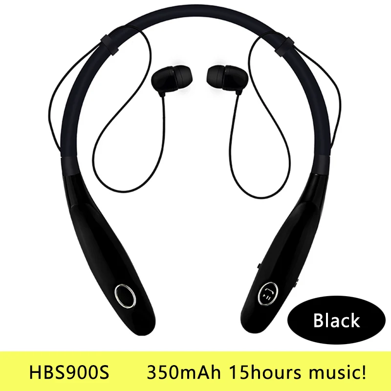 black 900s Bluetooth наушники беспроводные наушники для бега спортивные басы звук беспроводные наушники с микрофоном для Iphone Xiaomi наушники - Цвет: black 900s