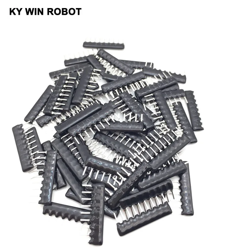 

50PCS DIP exclusion 9Pin A103J Resistor Network Array A09-103 10K ohm A103 2.54MM Pin SIP-9