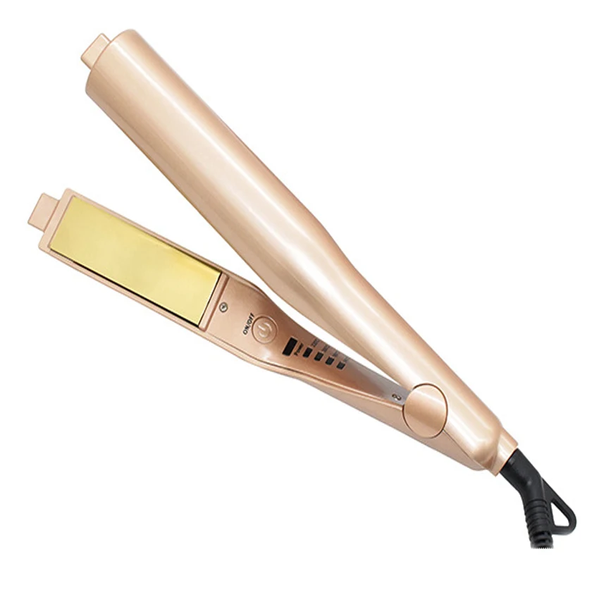 

Gold Plated Titanium Plates 2 In 1 Fast Hair Straightening Curlers hair Curling Iron curler Free Shipping