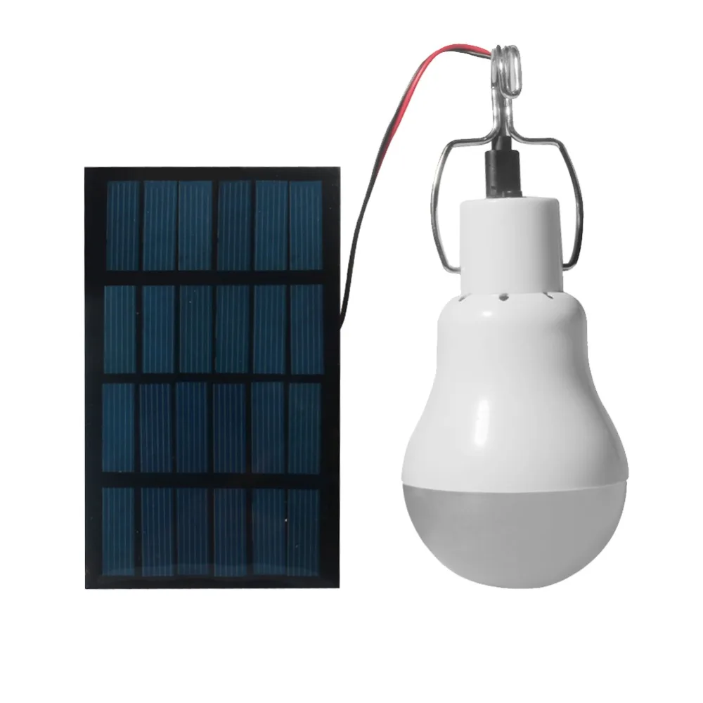 2pcs Portable LED Solar Light 15W 130lm Powered Energy Lamp 5V Bulb for Outdoors Camping Tent | Лампы и освещение