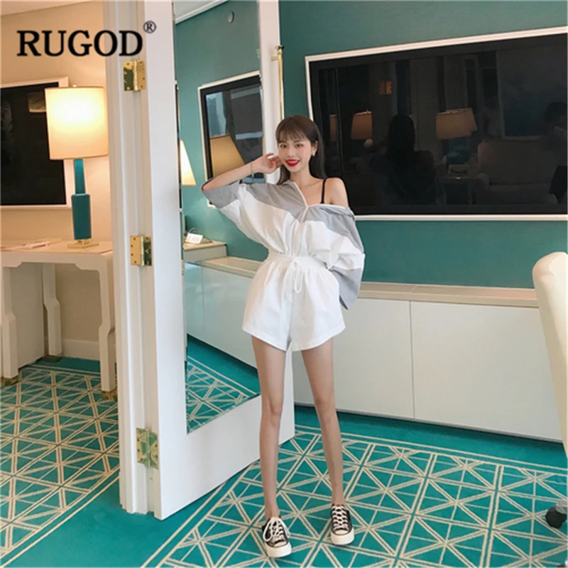RUGOD 2019 Новое поступление женские Свободные Комбинезоны приталенные с высокой
