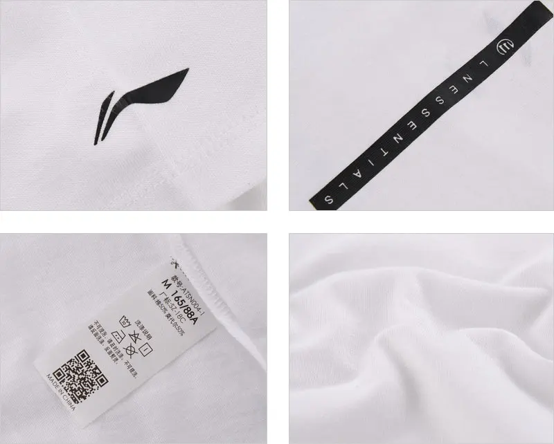 Li-Ning, Женская тренировочная серия, футболка, дышащая, 50% хлопок, 50% модал, обычная посадка, подкладка, Спортивная футболка, топы ATSN004 WTS1365
