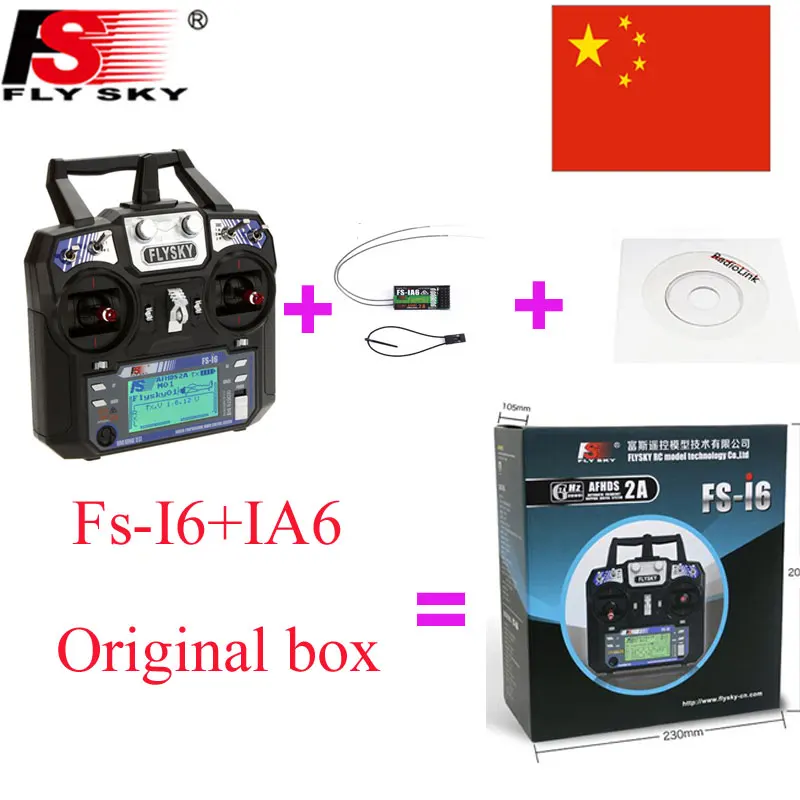 mode 2 Flysky FS-i6 FS I6 2,4G 6ch RC передатчик контроллер ж/FS-iA6 приемник для радиоуправляемого вертолета самолета квадрокоптера планера - Цвет: mode 2
