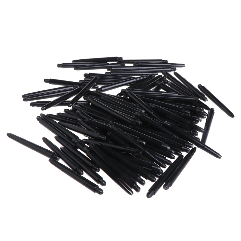 

100Pcs/Bag Nylon Bright Dart Shafts 2BA 48mm Screw Thread Plastic Darts Rod Stems