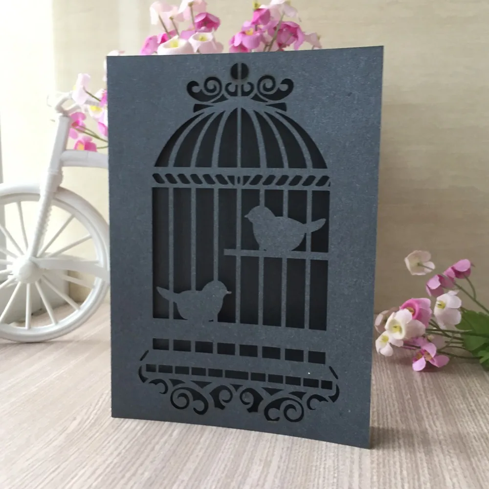 30pcs/lot Village Style Hollow Laser Cut Modern Concise Decoration Wedding Invitations Cards Graduation Invitation Card Supplies  Дом и