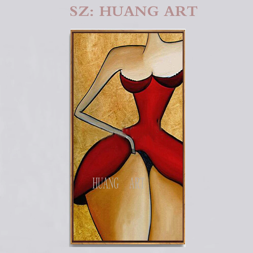 

Hot girl sexy sales Angle of oil painting hand-painted modern figure paintings sexy girl canvas top household decorates wall
