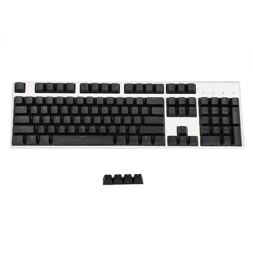 Черный, белый, вишневый профиль, PBT Double Shot 104 108, топ, принт, блестящий, прозрачный, с подсветкой, клавиша для MX, механическая клавиатура