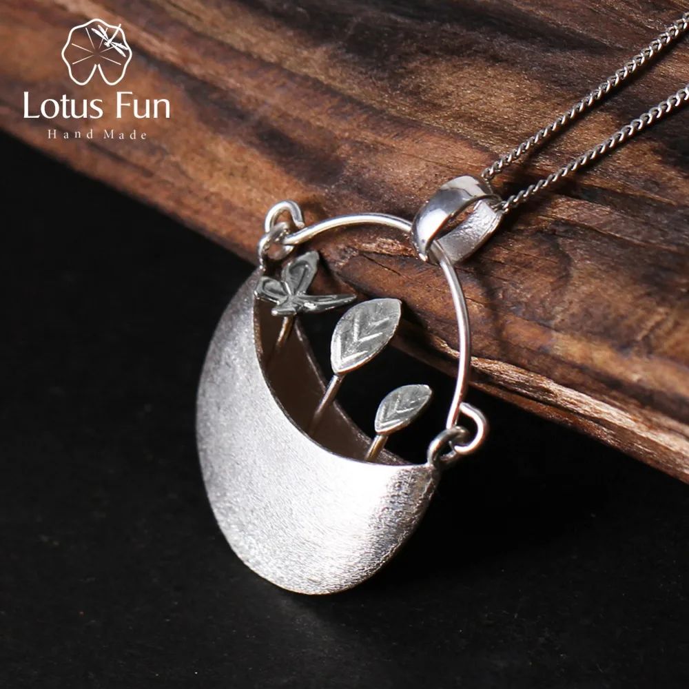 Lotus Fun реальные 925 серебро ручной работы Ювелирные украшения мой маленький сад