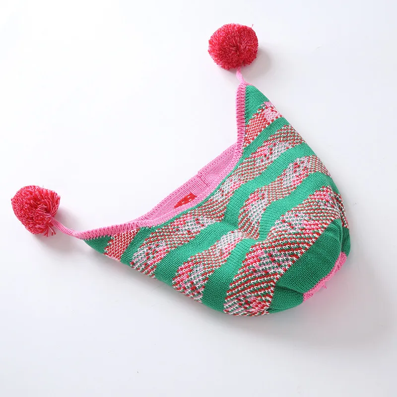 baby &amp kids girls fall winter strawberry print cotton casual earflap beanie hat children fashion cute knitted caps | Детская одежда