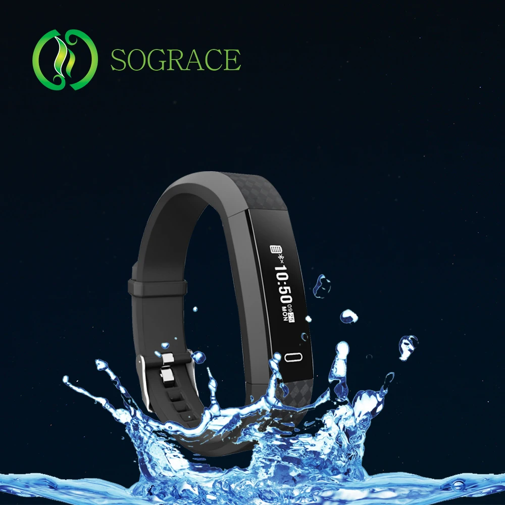 Sograce 2018 умный Браслет Bluetooth Смарт-браслет Фитнес часы с трекером IP67