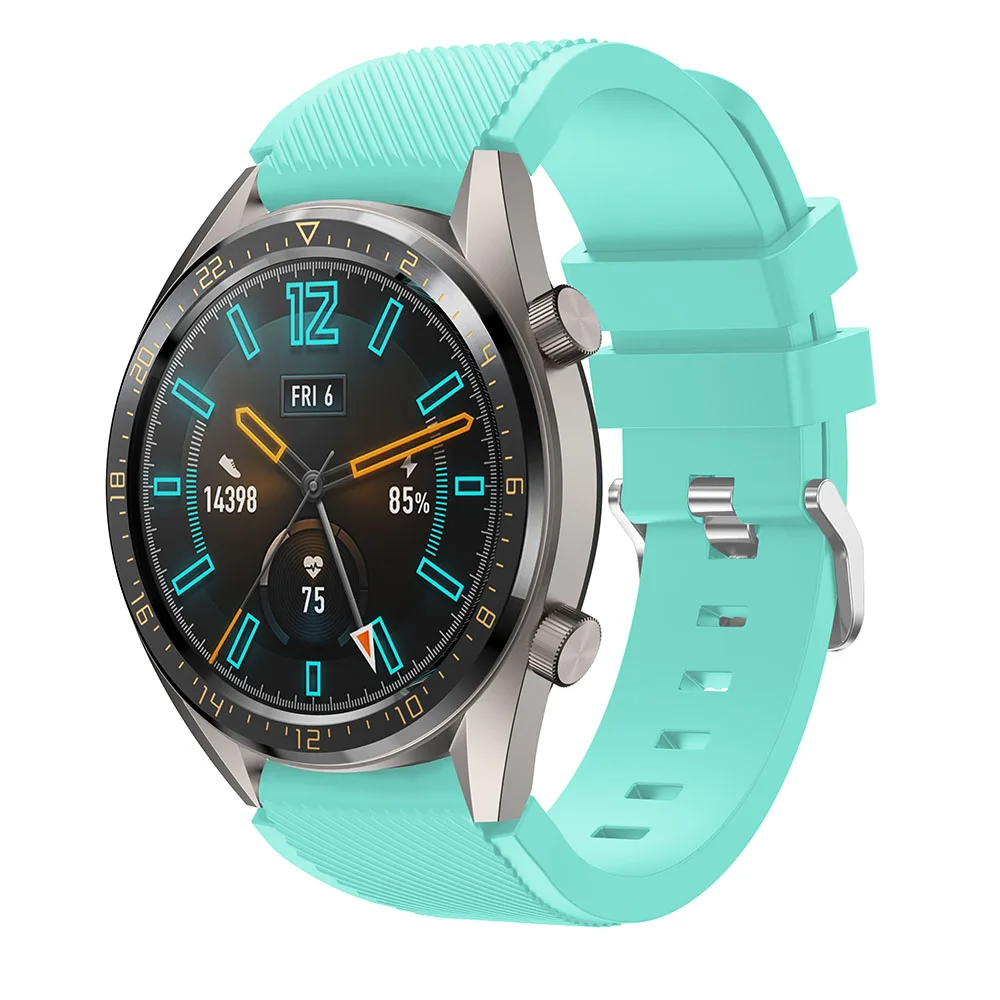 Ремешок силиконовый для наручных часов Huawei Watch GT сменный Браслет Samsung Galaxy 46 мм/Gear S3