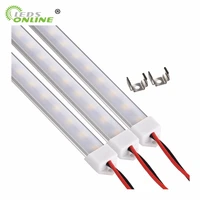 10PCS 5050 LED Strip Bar Light 12V U-Type Hard Rigid Aluminium shell with milky Transparent cover for Kitchen Show Case Cabinet