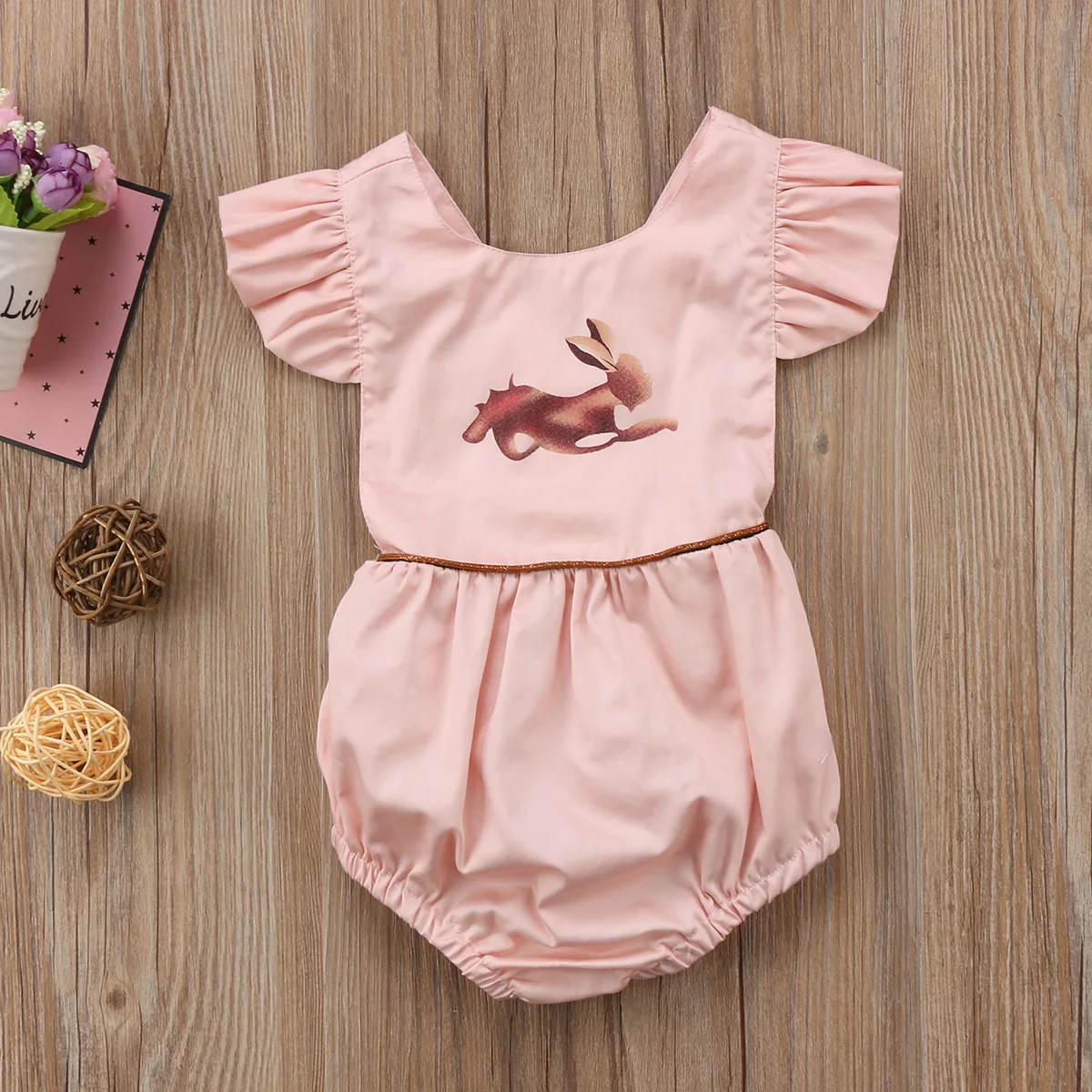 Комбинезон для маленьких девочек Pudcoco 2018 милый кролик боди новорожденного
