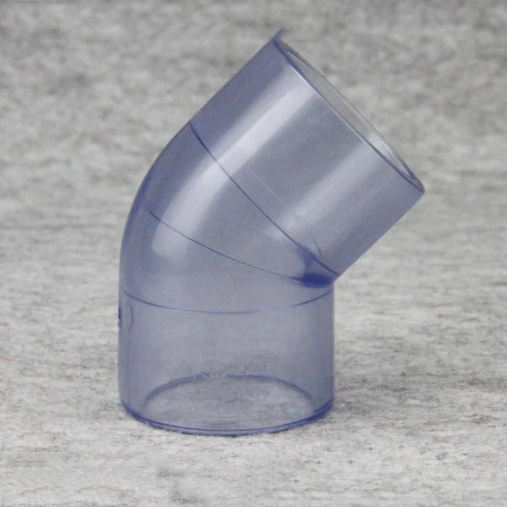 20 мм ID прозрачный 45 градусов налокотник ПВХ труба Соединительная адаптер