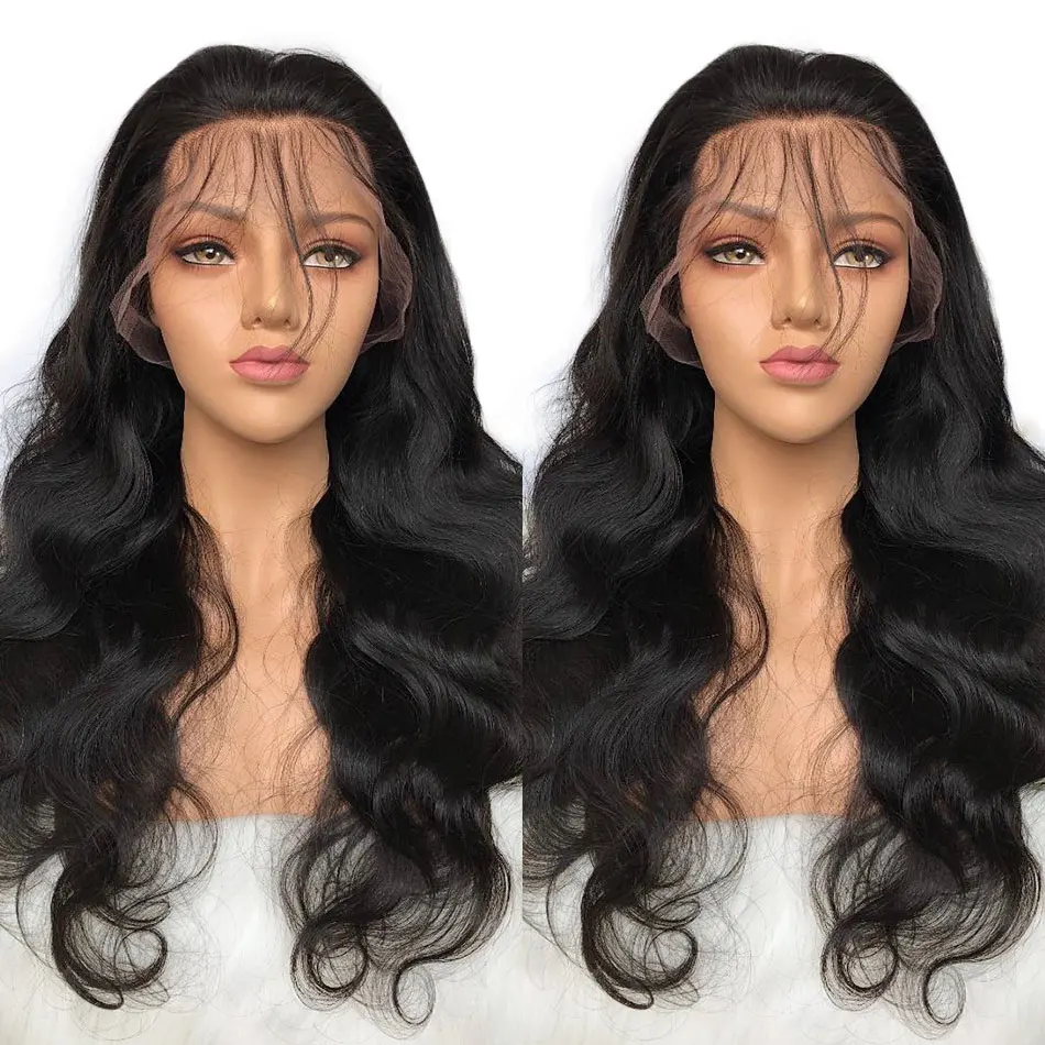 Alibele волнистые бразильские человеческие волосы парики предварительно