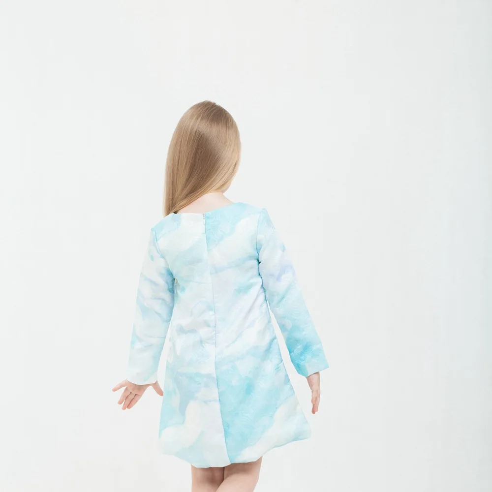 Весеннее платье для девочек с изображением единорога зимнее принцессы длинным