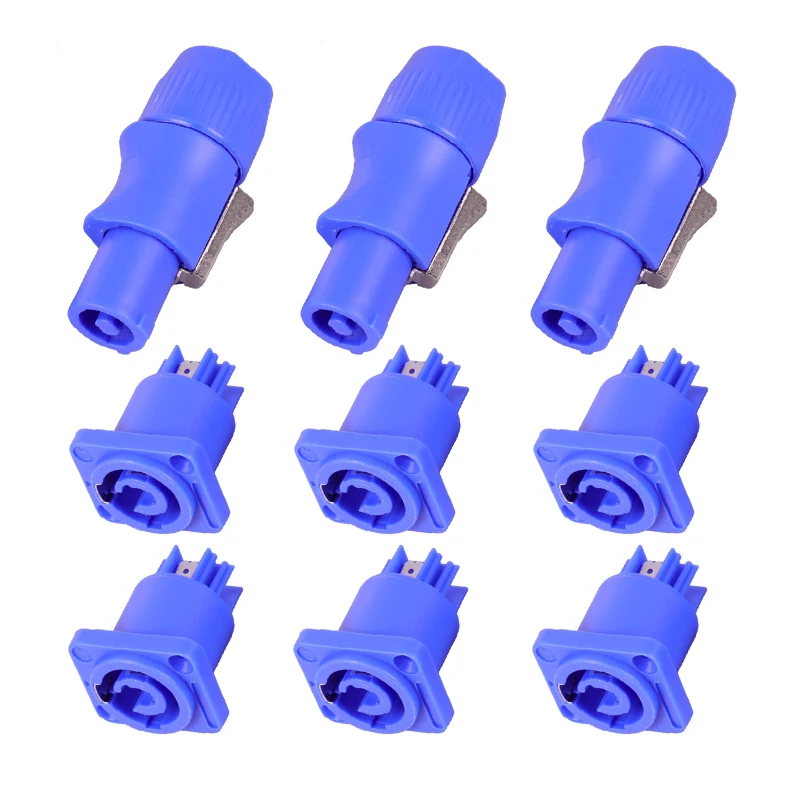 5 комплектов мужской и женский 3 контакты Коннектор SpeakON Male Plug & Женский Джек 250 V 20A