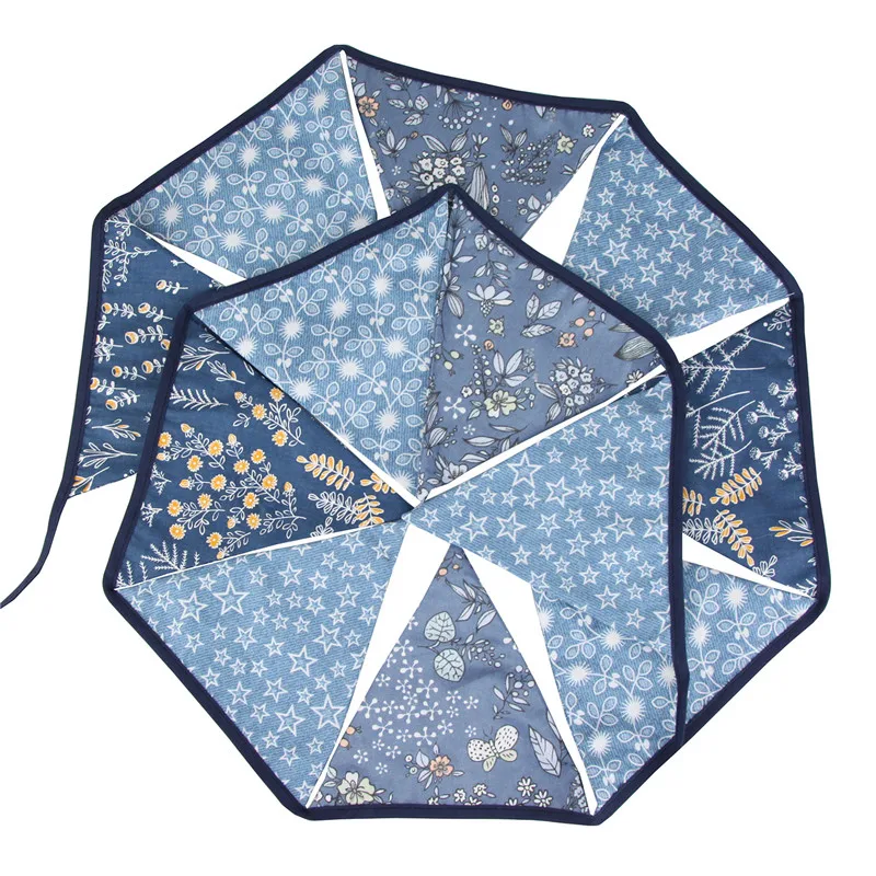 Хлопковый баннерный флаг 12 флагов 3 2 м синий джинсовый с цветочным принтом