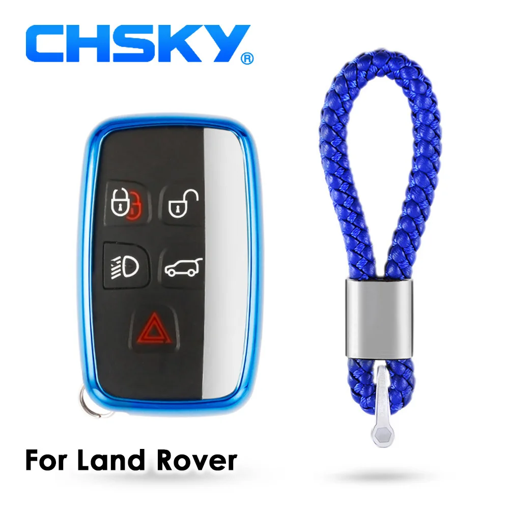 ТПУ чехол для автомобильного ключа CHSKY с цепочкой ключей Land Rover SPORT Freelander 2 DISCOVERY 4