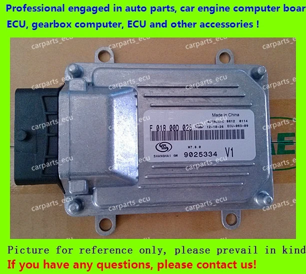 Для Шанхая общий-двигатель Chevrolet AVEO машинный двигатель компьютер/M7 ECU/электронный блок управления/F01R00D028 9025334 B12D/F01RB0D028