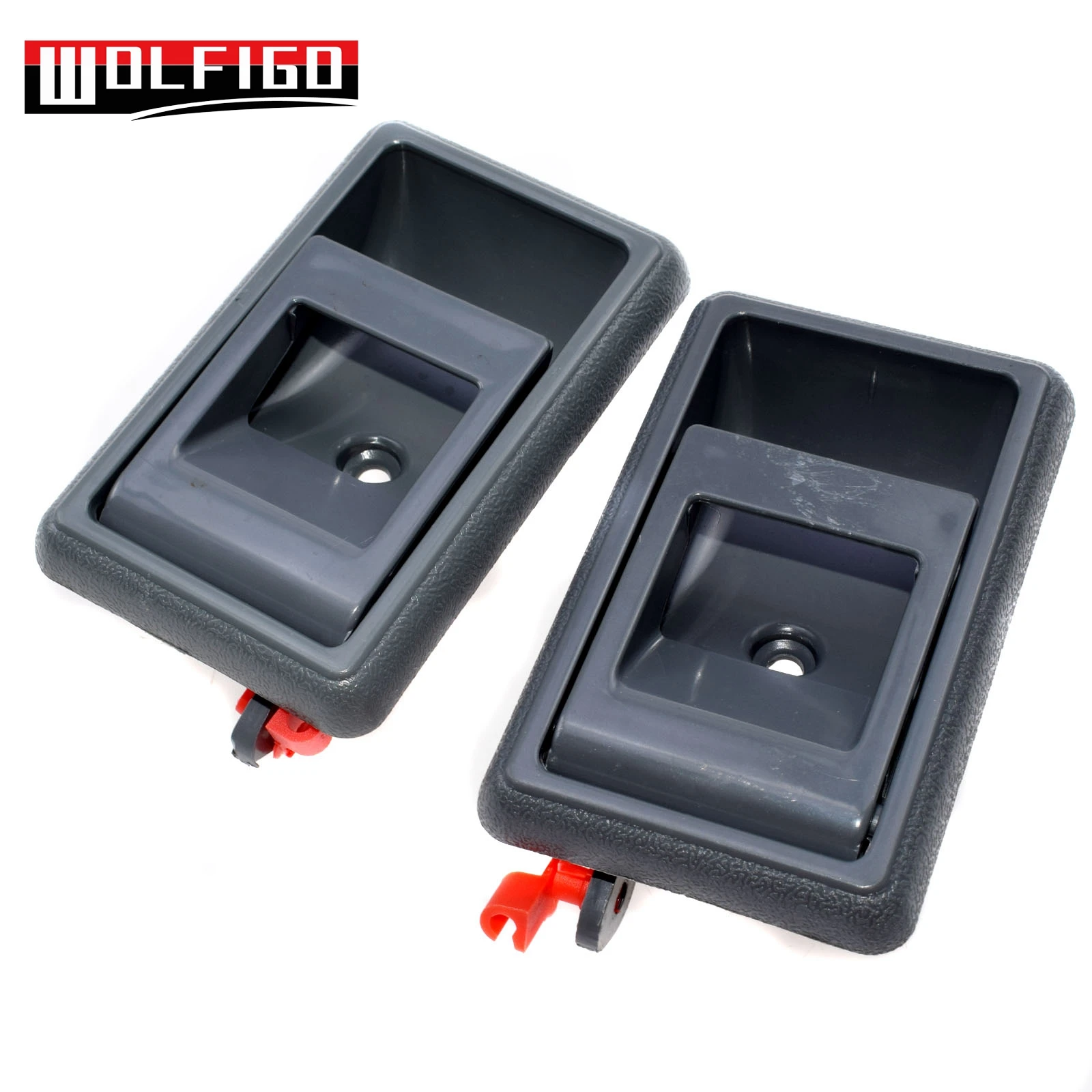 Pair WOLFIGO серый подходит Защитные чехлы для сидений, сшитые специально для Toyota Corolla Tacoma 4runner внутренний внутри внутренняя дверная ручка левый и правый - Цвет: Pair