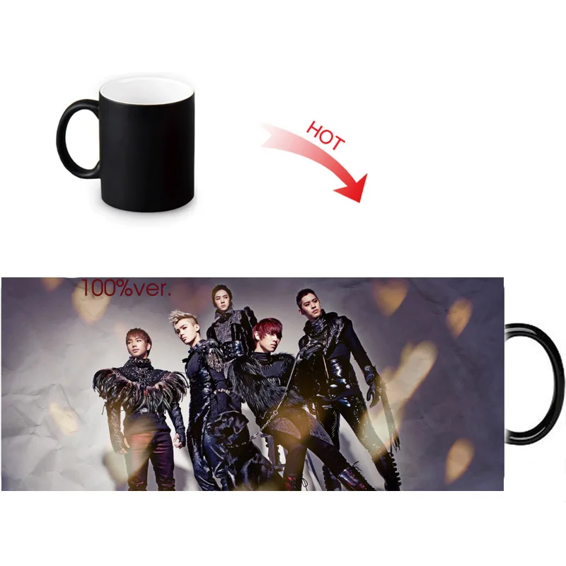 MBLAQ печать изменение цвета/изменение керамическая кружка термочувствительные
