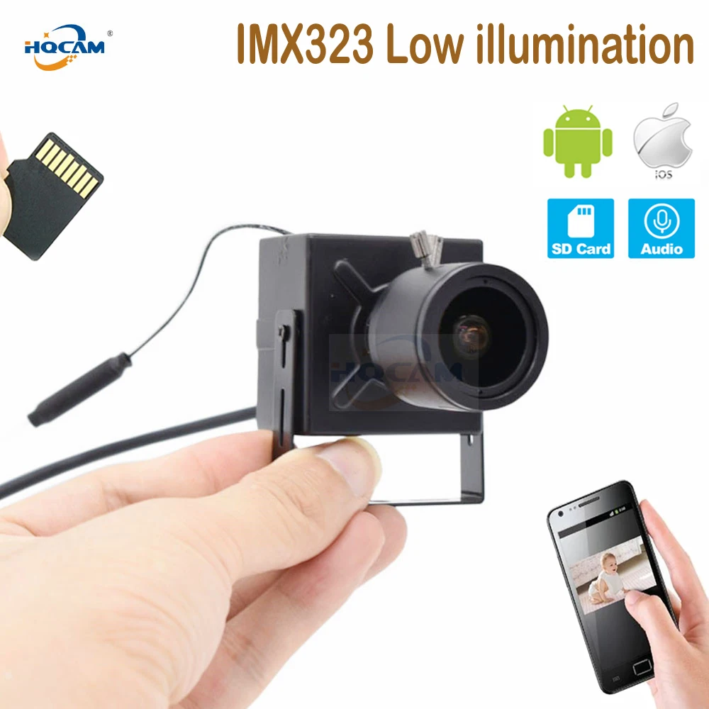 IP-камера HQCAM CamHi IMX323 с низкой подсветкой 1080P аудио Wi-Fi | Безопасность и защита
