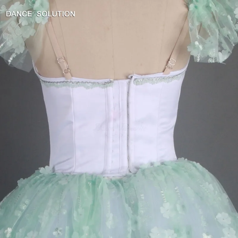 White Spandex Bodice with Light Green Skirt Professional Ballet Tutu Lady and Child Romantic Dancewear Customize Dress B17029 |