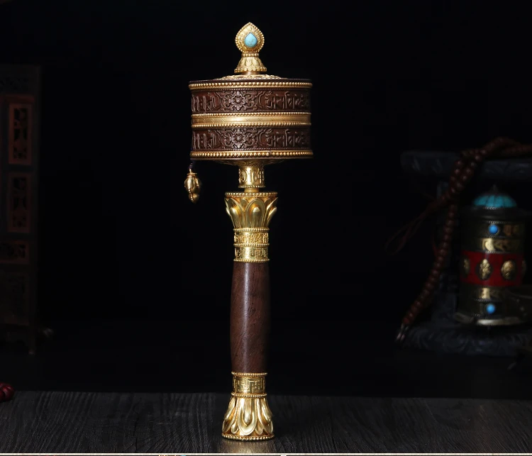 GOOD # Wholesale Buddhist article Greco-Buddhist Tibet Nepal Temple Buddhism recite chant scriptures prayer Rotating wheel-B26 |