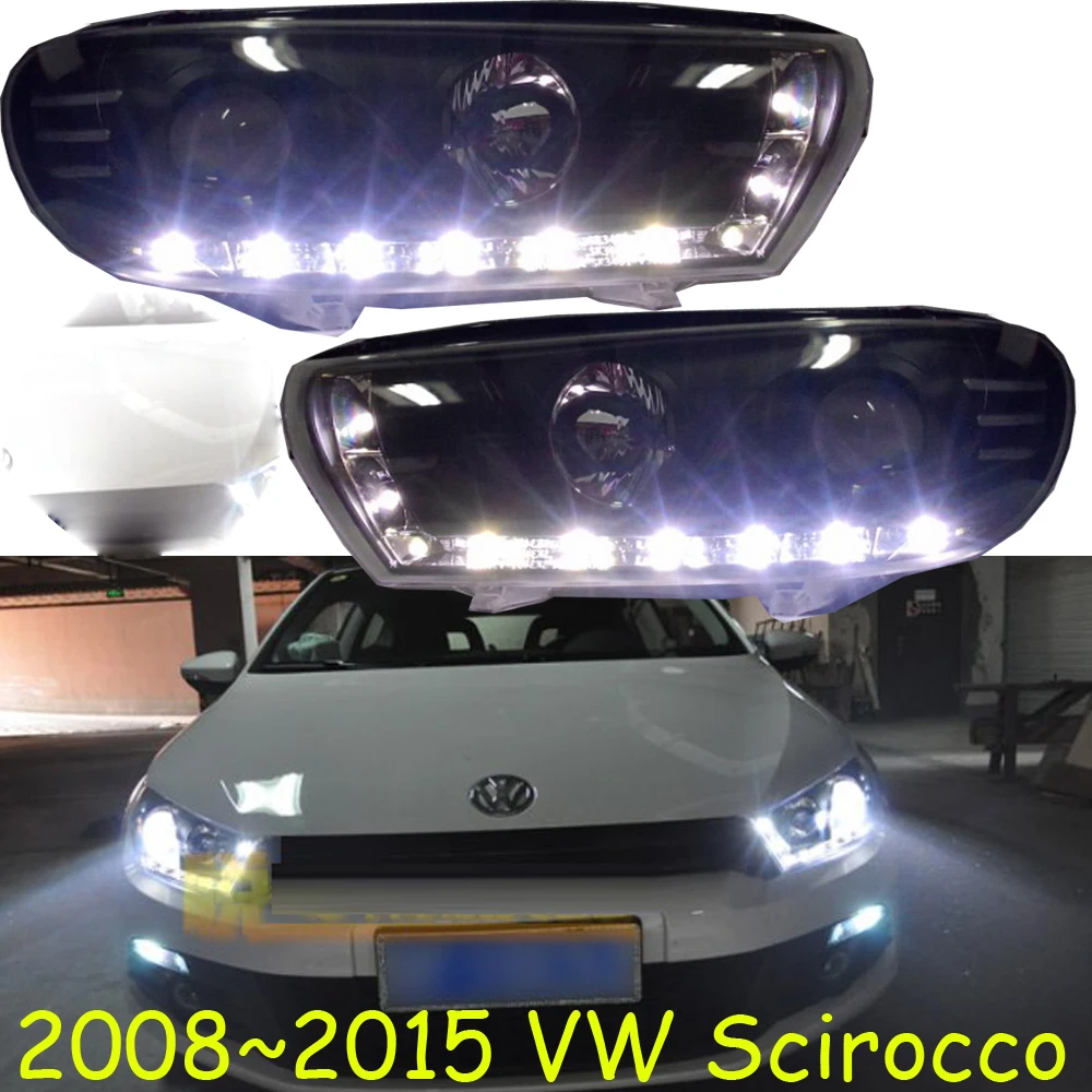 Бампер лампа для Scirocco фар 2008 2009 2010 2011 2012 2013 светодиодный фонарь для поло DRL Объектив Двойной Луч Ксеноновые