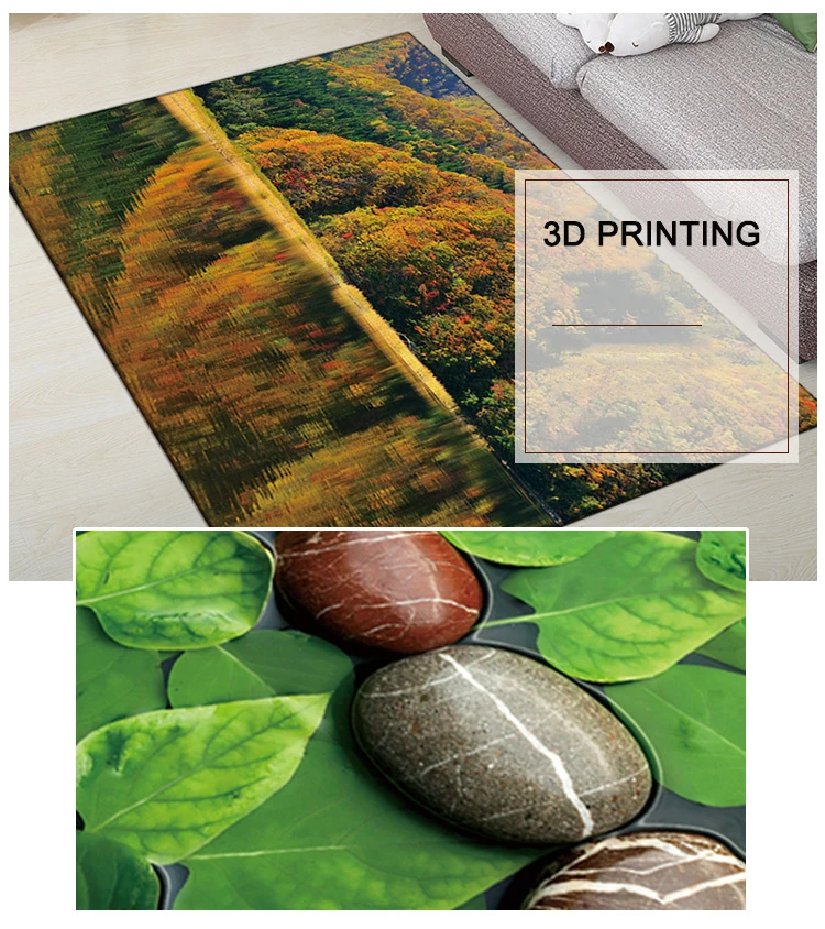 3D ковры для спальни с рисунком пейзажа, Красивые Украшения, коврики для гостиной, коридора, защитные Нескользящие Коврики для пола
