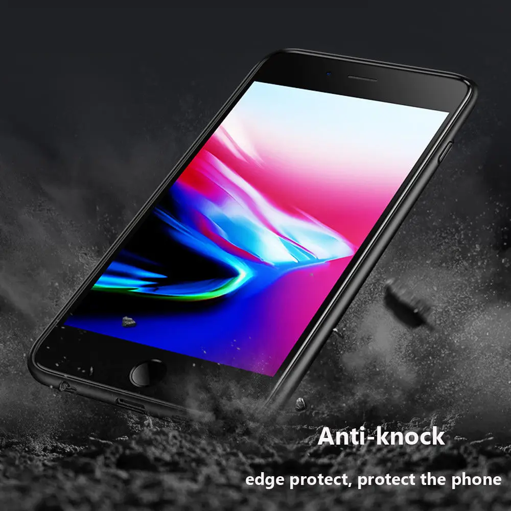 2400mAh батарея чехол для iPhone 6 7 8/Plus внешний смартфон ТПУ чехлы накладки Зарядное