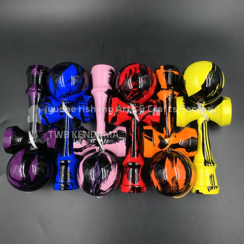 TWB мраморная краска Профессиональный kendama игра дерево с бесплатными сумками