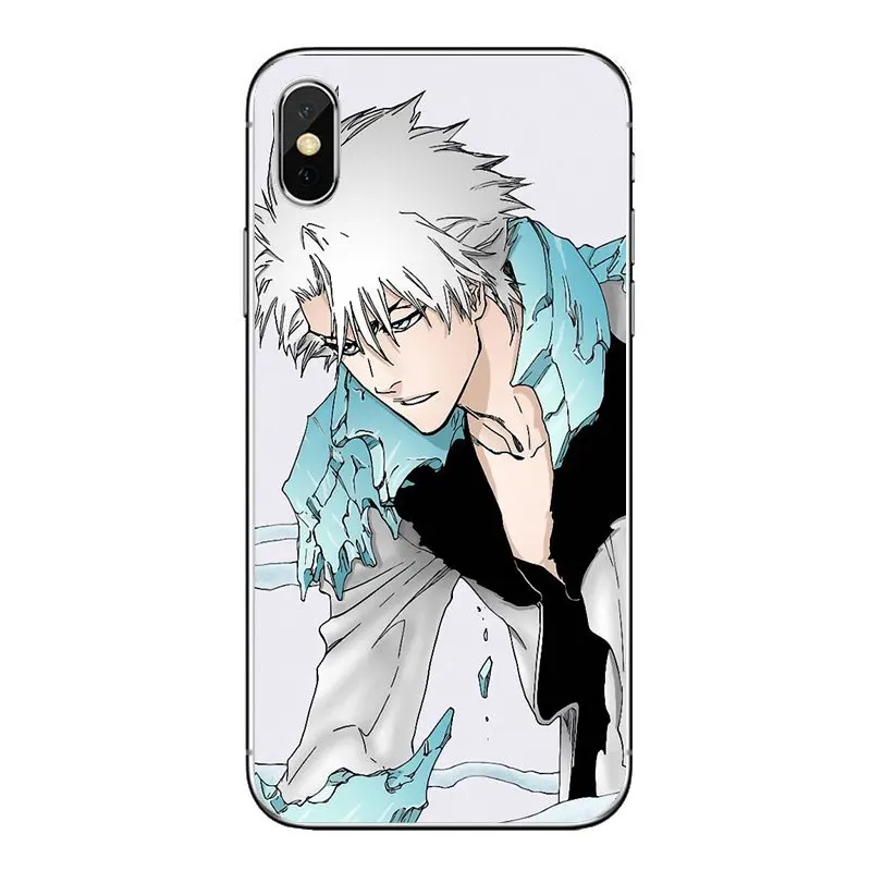 Чехол-накладка для iPod Touch iPhone 4 4S 5 5S 5C SE 6 6S 7 8 X XR XS Plus MAX, прозрачный, с изображением аниме-арт Bleach Byakuya Kuchiki.