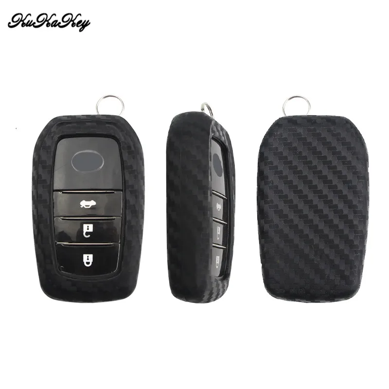 Чехол для автомобильного ключа из углеродного волокна чехол Toyota Hilux Fortuner Land 200