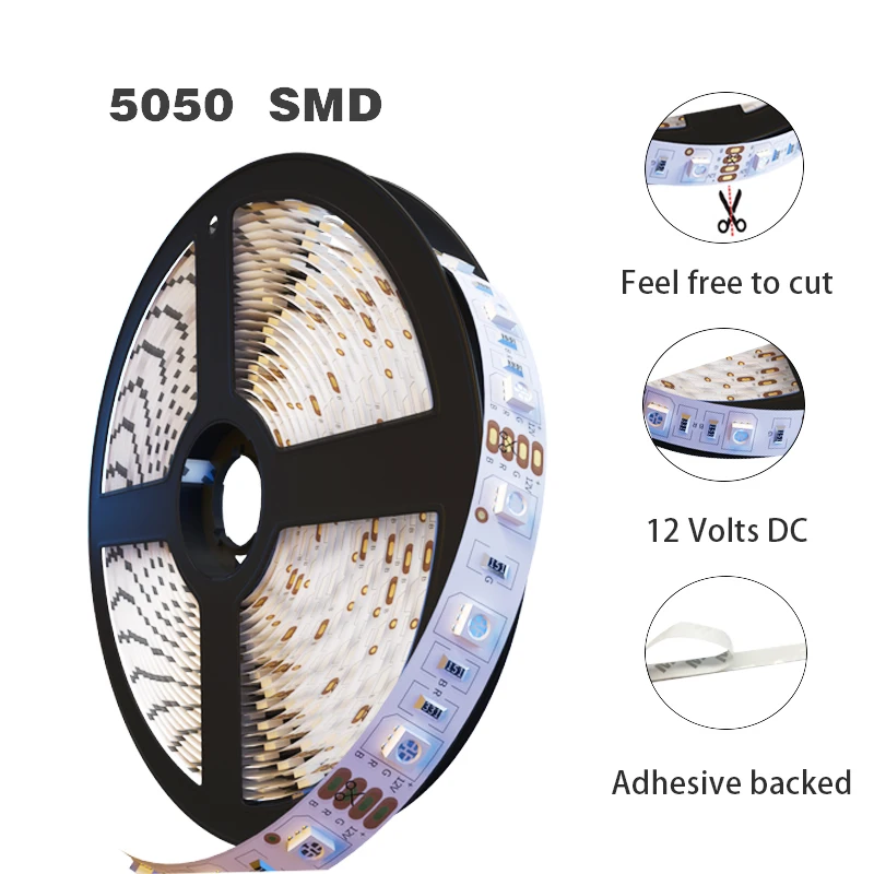 Васеда Светодиодные ленты 5050 DC12V 60 Светодиодный s/М гибкий светодиодный освещение