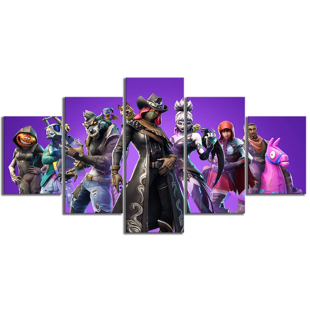 5 шт. Fortnight Battle Royale сезон 6 шкуры игровые персонажи плакат мультфильм холст
