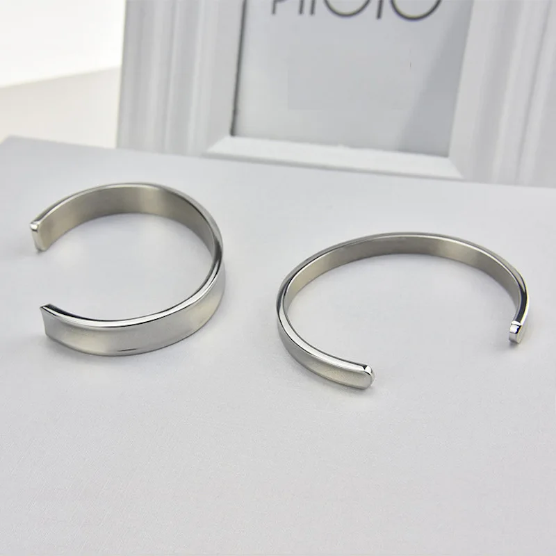 Пустая манжета из нержавеющей стали 7 мм 10 Ширина DIY браслет розового золота