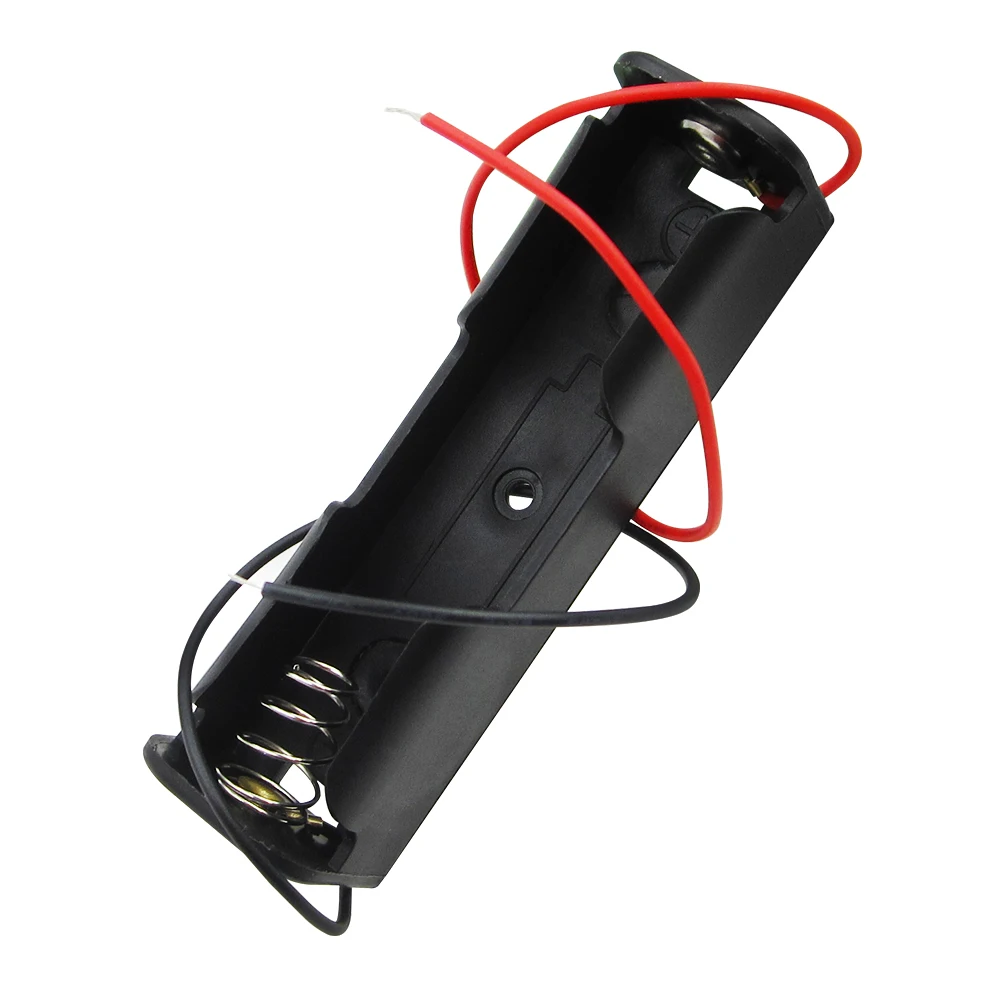 

HAILANGNIAO New 18650 Battery Holder Box Case Black With Wire Lead 3.7V Clip 5 Pcs high quality