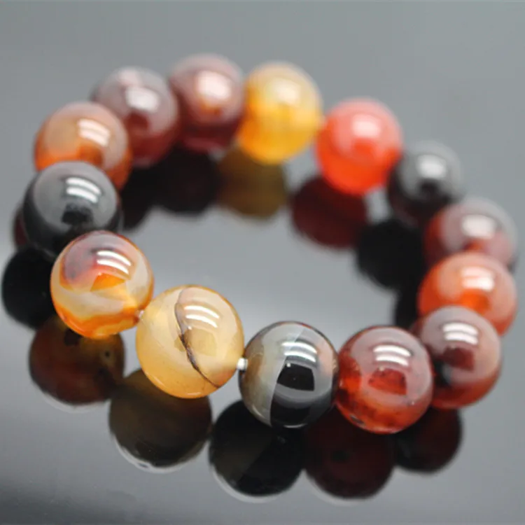 Оптовые Уникальные натуральные браслеты из оникса и браслета для женщин мужчин 6