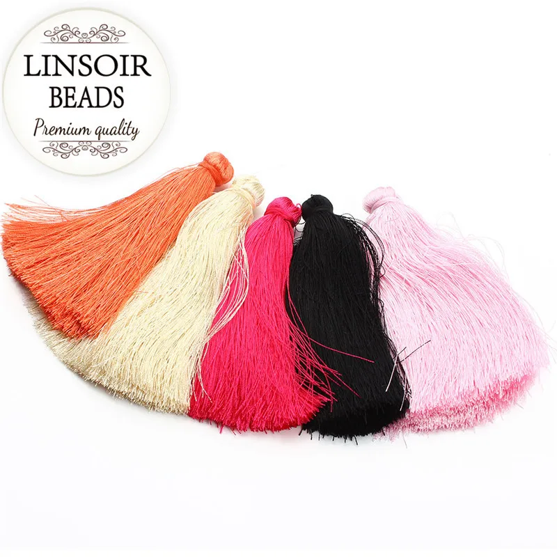 5 шт./лот смешанные цвета случайным образом 100 мм длинный атласный шелковый шнур с