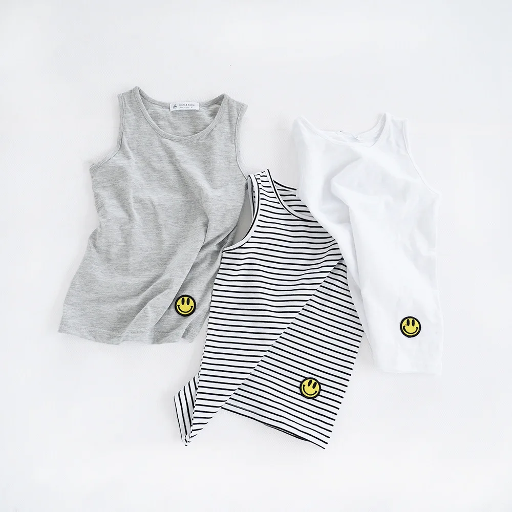 Жилетка в полоску для мальчиков Новинка лета 2018 модный жилет одежда без рукавов