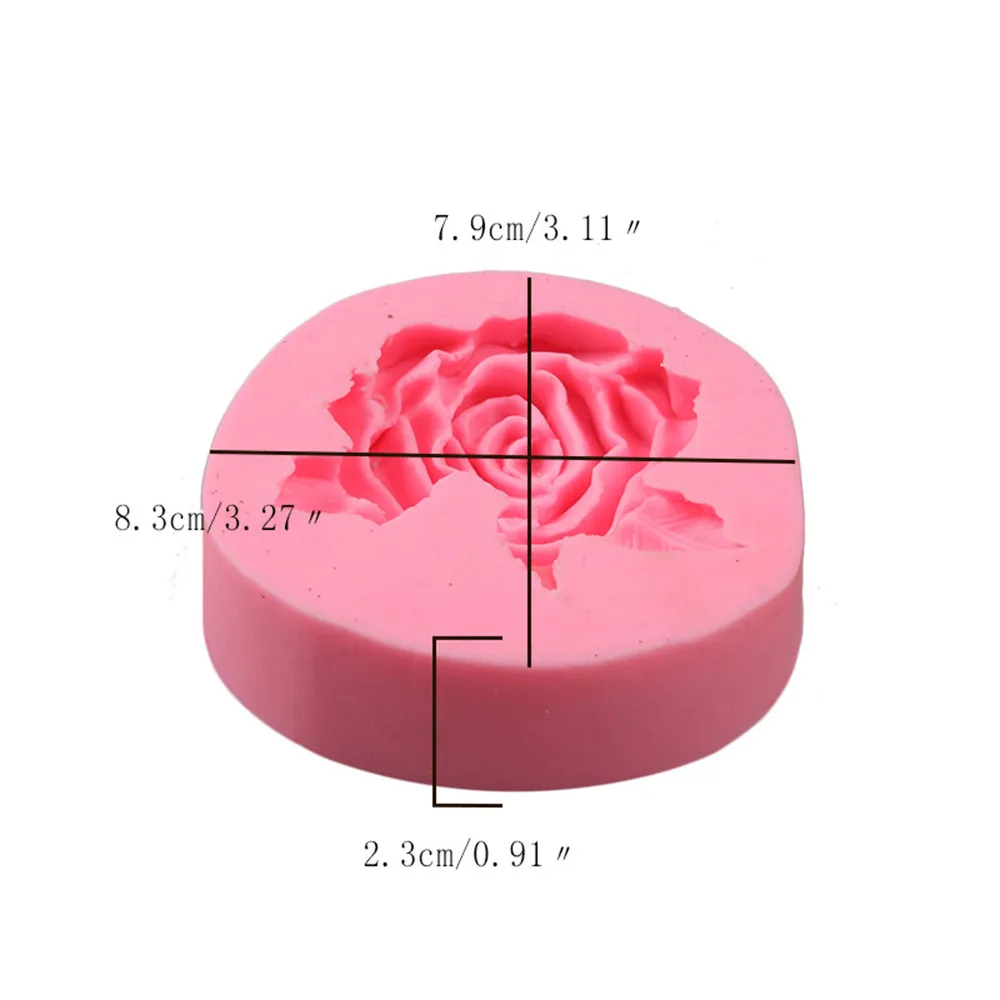 Роза цветок Fondant (сахарная) силиконовая форма для украшения торта инструмент 3D Craft
