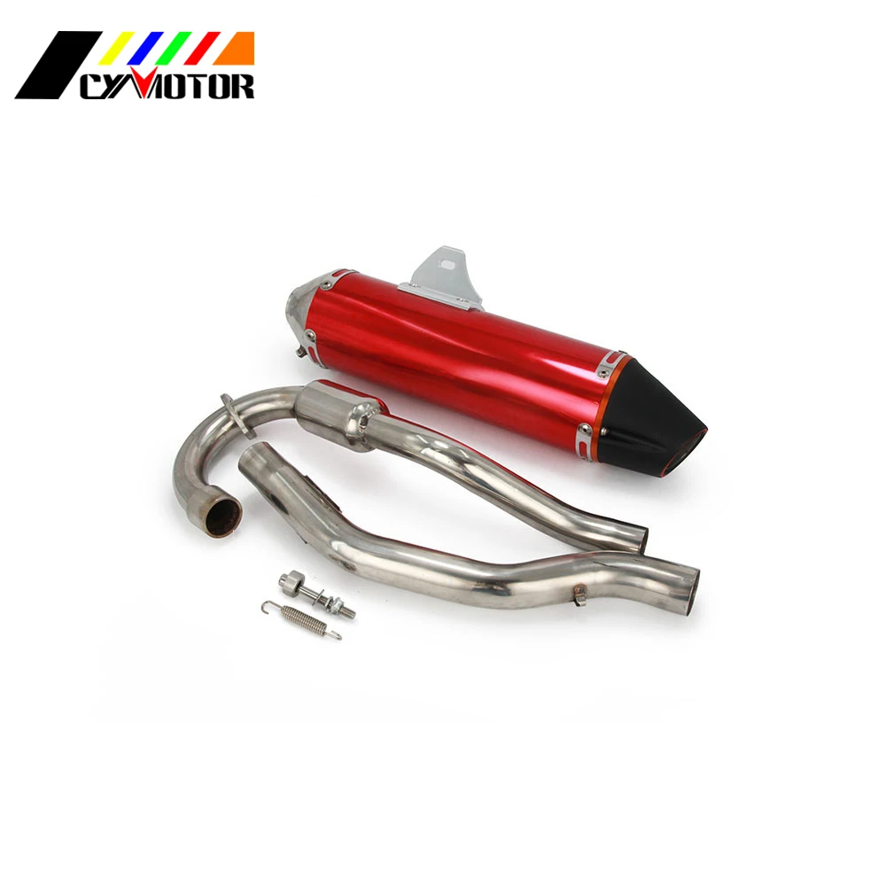 Красная алюминиевая выхлопная труба для мотоцикла скутера HONDA CRF150F CRF230F CRF 150F 230F 150