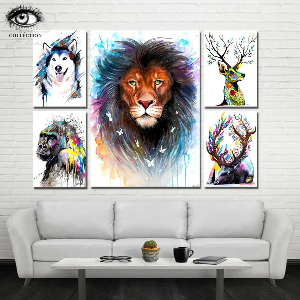 1 шт. абстрактный настенный постер с изображением животных|picture for living room|wall pictureshd