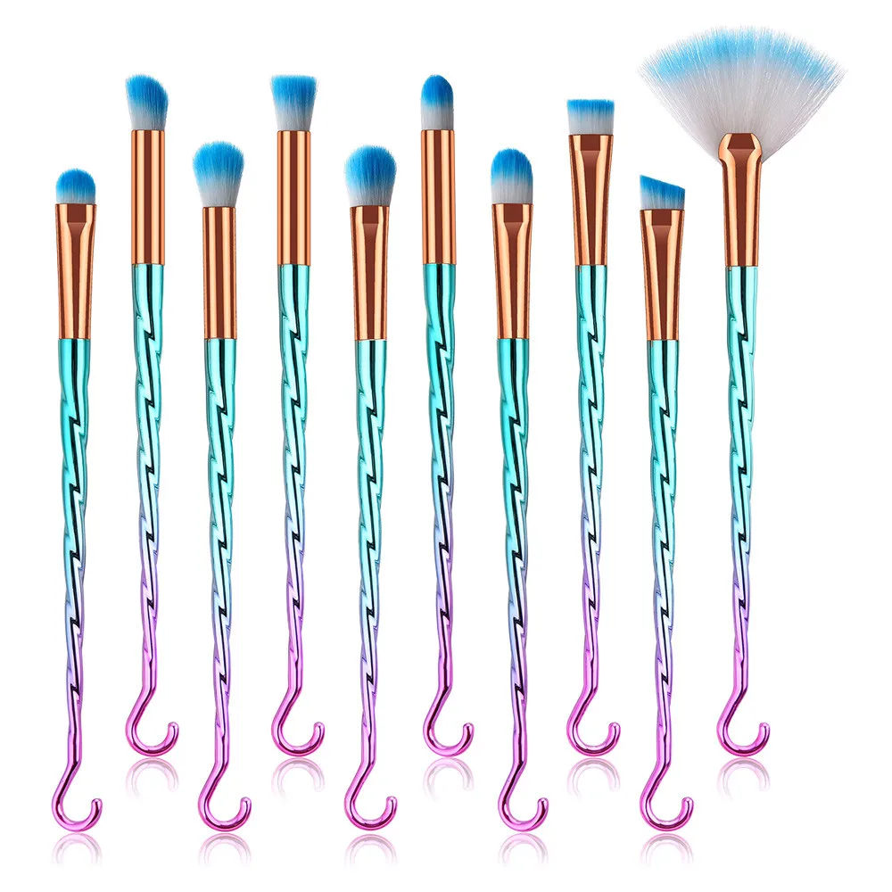 10 шт. крючок Кисть для макияжа кисть теней косметика растушевки инструмент