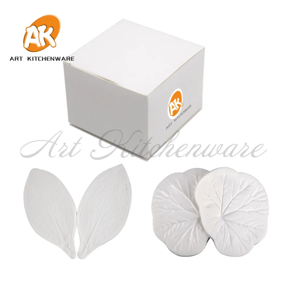 

4pcs Lotus Silicone Mold Leaf Cake Decorating Fondant Impression Flower Mold Sugarcraft Took Cake Decorating Mold Handmade Tool